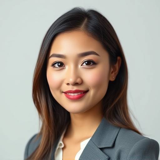 A professional headshot of a young woman, taken by Luminous Lens Studio for her corporate profile.